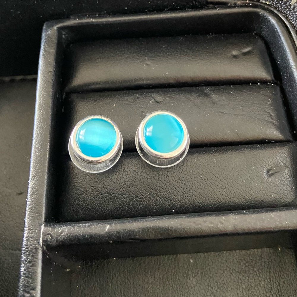 Fun turquoise fashion post earrings